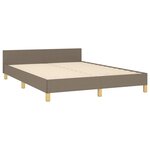 vidaXL Cadre de lit sans matelas taupe 140x200 cm tissu