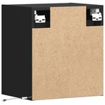 vidaXL Meuble TV mural avec lumières LED noir 41x31x45 cm