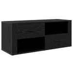 vidaXL Meuble TV Chêne noir 100 x 35 x 40 cm Bois d'ingénierie