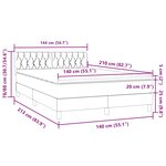 vidaXL Sommier à lattes de lit avec matelas et LED rose 140x210 cm velours