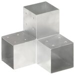 vidaXL Connecteurs de poteau 4Pièces Forme en Y Métal galvanisé 101x101mm