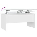 vidaXL Table basse Blanc 102x50 5x46 5 cm Bois d'ingénierie