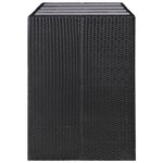 vidaXL Ensemble à manger d'extérieur 9 Pièces Résine tressée Noir