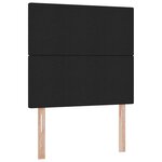 vidaXL Lit avec rangement et matelas Noir 90 x 200 cm Polyester