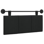 vidaXL Tête de lit suspendue Noir tissu