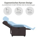 vidaXL Fauteuil inclinable électrique marron foncé tissu