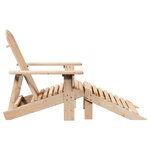 vidaXL Chaise Adirondack avec pouf bois massif de sapin