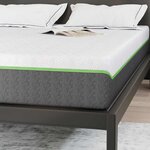 vidaXL Matelas Blanc  Gris 140 x 190 cm Mousse