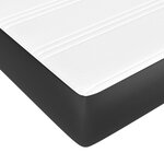 vidaXL Matelas de lit à ressorts ensachés fermeté moyenne Noir 80x200x20 cm Similicuir