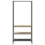 vidaXL Portant à vêtements avec étagères Chêne sonoma 77 x 30 x 171 cm