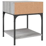 vidaXL Table de chevet sonoma gris 40x41x50 cm bois d'ingénierie