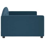 vidaXL Lit de repos sans matelas bleu 100x200 cm velours
