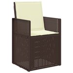 vidaXL Ensemble de salle à manger pour jardin 5 Pièces Marron et crème PP