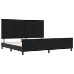 Cadre de lit en velours noir vidaXL 200x200 cm
