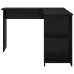 vidaXL Bureau d'Angle avec Rangement Chêne noir 140 x 113.5 x 75 cm