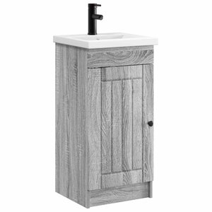 vidaXL Meuble de salle de bain avec évier Sonoma gris