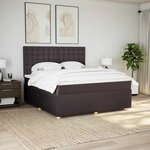 vidaXL Sommier à lattes de lit avec matelas Marron foncé 180x200 cm