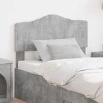 vidaXL Tête de lit avec tête de lit Gris béton 80 cm Bois d'ingénierie