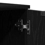 Meuble TV vidaXL Noir Chêne 102x35x36 5 cm Bois d'ingénierie