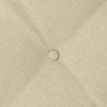 vidaXL Coussin de Dos Crème 100 x 19 x 50 cm tissu