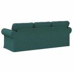 vidaXL Canapé Vert foncé 215 x 82 x 80 cm tissu