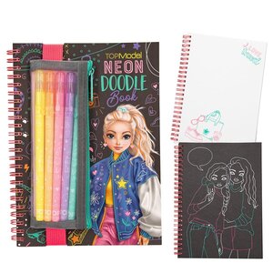 TOPModel Album à colorier Doodle avec set stylos fluos