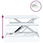 vidaXL Bureau de travail réglable 90x40x(13-50) cm Acier et bois