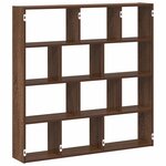vidaXL Étagère cube murale 12 compartiments chêne marron