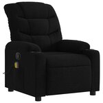 vidaXL Fauteuil inclinable de massage noir tissu