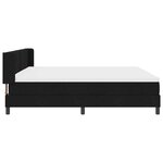 vidaXL Lit à ressorts avec matelas Noir 200 x 200 cm Polyester