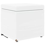 vidaXL Tabouret Blanc Cuir Synthétique et Bois Composite
