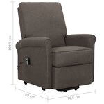 vidaXL Fauteuil Marron Tissu