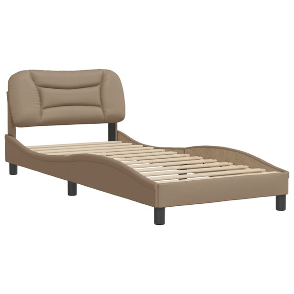 vidaXL Cadre de lit avec tête de lit Cappuccino 90x200 cm Similicuir