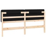 vidaXL Tête de lit capitonnée Marron et Noir 180 cm Pin massif
