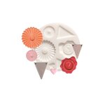 Loisirs créatifs diy - moule silicone diamètre 7cm - décoration fleur coeur