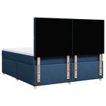 vidaXL Sommier à lattes de lit avec matelas Bleu 180x200 cm Tissu