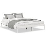 vidaXL Cadre de lit extra long sans matelas 160x220 cm bois massif pin