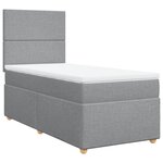 vidaXL Sommier à lattes de lit avec matelas gris clair 80x200 cm tissu