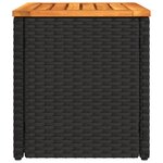 vidaXL Tables d'appoint jardin 2Pièces noir 55x34x37 cm rotin bois massif