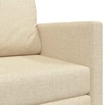 vidaXL Canapé-Lit Crème 124 x 71 x 78 cm tissu