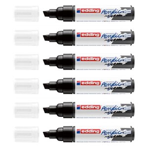 Marqueur Acrylique 5000 Noir Pointe Large 5-10 mm x 6 EDDING