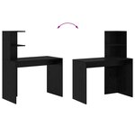 vidaXL Bureau d'écriture en chêne noir Chêne noir MDF  stratifié Compact