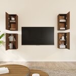 vidaXL Meubles TV 4 Pièces Chêne marron 30 5x30x60 cm Bois d'ingénierie