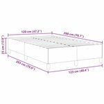 vidaXL Cadre de lit Bleu 120 x 200 cm Tissu en velours côtelé