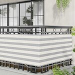 vidaXL Écran de balcon Gris clair et blanc 75 x 400 cm