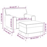 vidaXL Fauteuil avec repose-pied Cappuccino 60 cm Similicuir