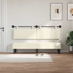 vidaXL Tête de lit suspendue Crème Tissu en velours côtelé