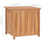 vidaXL Boîte de rangement de jardin 60x50x58 cm Bois de teck solide
