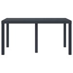 vidaXL Table de jardin pour repas Anthracite 150 x 100 x 73 cm