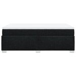 vidaXL Sommier à lattes de lit avec matelas noir 120x190 cm tissu